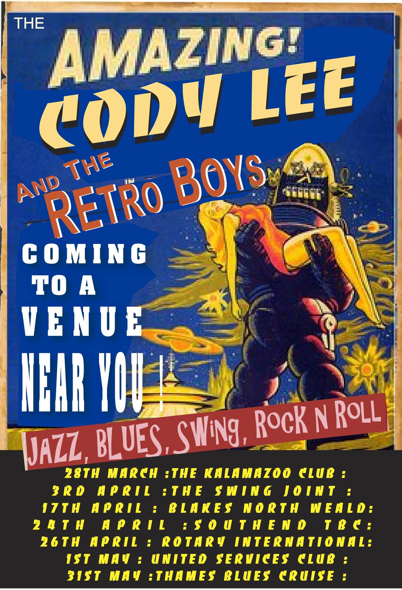 Cody Lee Boogie woogie Boy Commng to a venue  near you !!