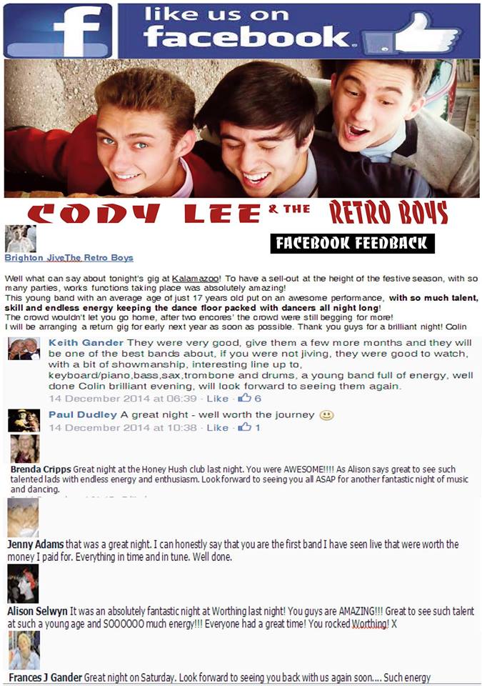 Cody Lee Piano Boogie woogie  Facebook feedback